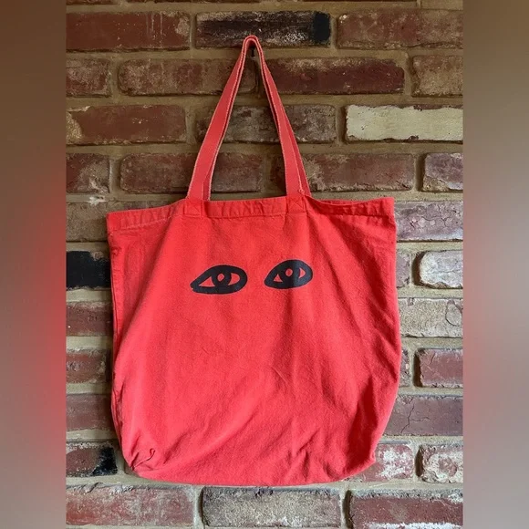 Vintage Clare V Eyes Canvas Tote Bag - Picture 4 of 11